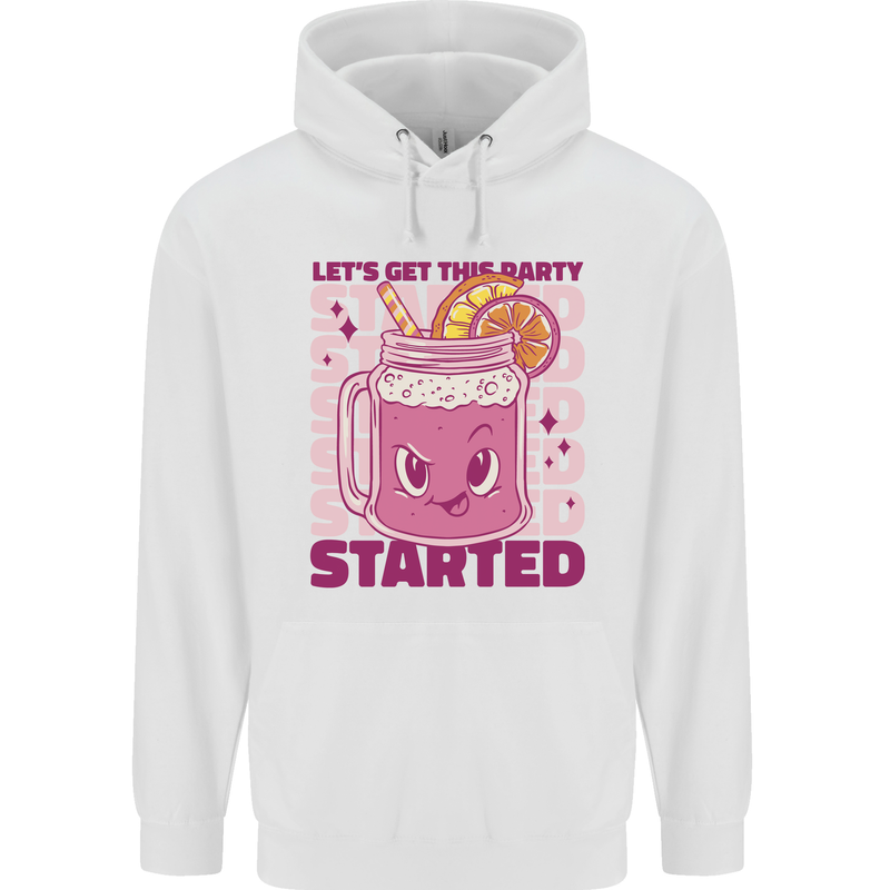 Party Started Alcohol Beer Hen Doo Stag Do Childrens Kids Hoodie White