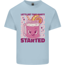 Party Started Alcohol Beer Hen Doo Stag Do Kids T-Shirt Childrens Light Blue