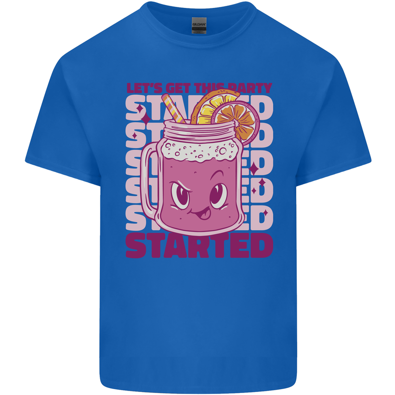 Party Started Alcohol Beer Hen Doo Stag Do Kids T-Shirt Childrens Royal Blue