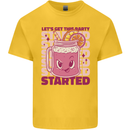 Party Started Alcohol Beer Hen Doo Stag Do Kids T-Shirt Childrens Yellow