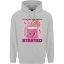 Party Started Alcohol Beer Hen Doo Stag Do Mens 80% Cotton Hoodie Sports Grey