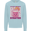 Party Started Alcohol Beer Hen Doo Stag Do Mens Sweatshirt Jumper Light Blue