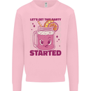 Party Started Alcohol Beer Hen Doo Stag Do Mens Sweatshirt Jumper Light Pink