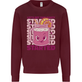 Party Started Alcohol Beer Hen Doo Stag Do Mens Sweatshirt Jumper Maroon