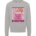 Party Started Alcohol Beer Hen Doo Stag Do Mens Sweatshirt Jumper Sports Grey