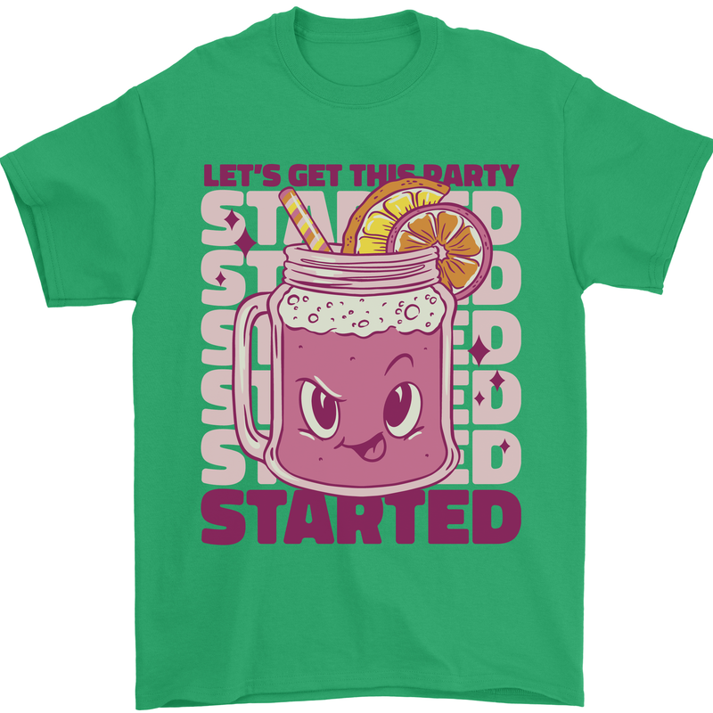 Party Started Alcohol Beer Hen Doo Stag Do Mens T-Shirt 100% Cotton Irish Green