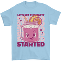 Party Started Alcohol Beer Hen Doo Stag Do Mens T-Shirt 100% Cotton Light Blue
