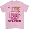 Party Started Alcohol Beer Hen Doo Stag Do Mens T-Shirt 100% Cotton Light Pink
