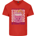 Party Started Alcohol Beer Hen Doo Stag Do Mens V-Neck Cotton T-Shirt Red