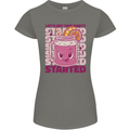 Party Started Alcohol Beer Hen Doo Stag Do Womens Petite Cut T-Shirt Charcoal