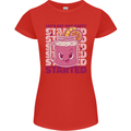 Party Started Alcohol Beer Hen Doo Stag Do Womens Petite Cut T-Shirt Red