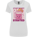 Party Started Alcohol Beer Hen Doo Stag Do Womens Wider Cut T-Shirt White