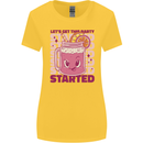 Party Started Alcohol Beer Hen Doo Stag Do Womens Wider Cut T-Shirt Yellow