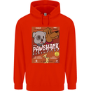 Pawshank Redemtion Funny Dog Parody Mens 80% Cotton Hoodie Bright Red