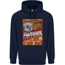 Pawshank Redemtion Funny Dog Parody Mens 80% Cotton Hoodie Navy Blue
