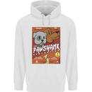 Pawshank Redemtion Funny Dog Parody Mens 80% Cotton Hoodie White