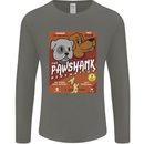 Pawshank Redemtion Funny Dog Parody Mens Long Sleeve T-Shirt Charcoal