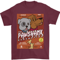 Pawshank Redemtion Funny Dog Parody Mens T-Shirt 100% Cotton Maroon