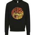 Peace Allows Love Quote Hippie Kids Sweatshirt Jumper Black
