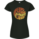 Peace Allows Love Quote Hippie Womens Petite Cut T-Shirt Black