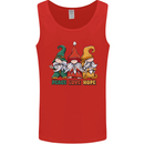 Peace Love Hope 3 Gnomes Mens Vest Tank Top Red