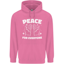Peace for Everyone Anti-War Love Freedom Mens 80% Cotton Hoodie Azelea