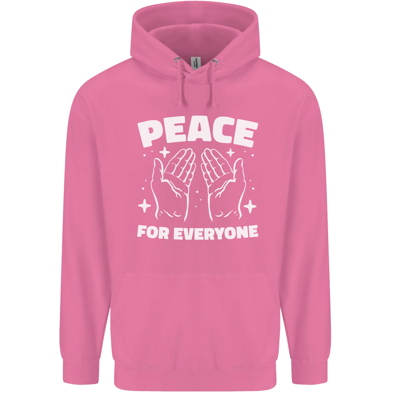 Peace for Everyone Anti-War Love Freedom Mens 80% Cotton Hoodie Azelea
