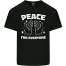 Peace for Everyone Anti-War Love Freedom Mens Cotton T-Shirt Tee Top Black