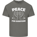 Peace for Everyone Anti-War Love Freedom Mens Cotton T-Shirt Tee Top Charcoal