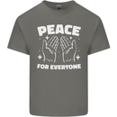 Peace for Everyone Anti-War Love Freedom Mens Cotton T-Shirt Tee Top Charcoal