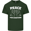 Peace for Everyone Anti-War Love Freedom Mens Cotton T-Shirt Tee Top Forest Green