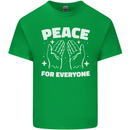 Peace for Everyone Anti-War Love Freedom Mens Cotton T-Shirt Tee Top Irish Green