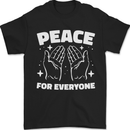 Peace for Everyone Anti-War Love Freedom Mens T-Shirt 100% Cotton Black
