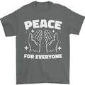 Peace for Everyone Anti-War Love Freedom Mens T-Shirt 100% Cotton Charcoal