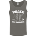 Peace for Everyone Anti-War Love Freedom Mens Vest Tank Top Charcoal
