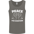 Peace for Everyone Anti-War Love Freedom Mens Vest Tank Top Charcoal