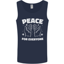 Peace for Everyone Anti-War Love Freedom Mens Vest Tank Top Navy Blue