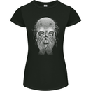 Peekaboo Demon Devil Skull Womens Petite Cut T-Shirt Black