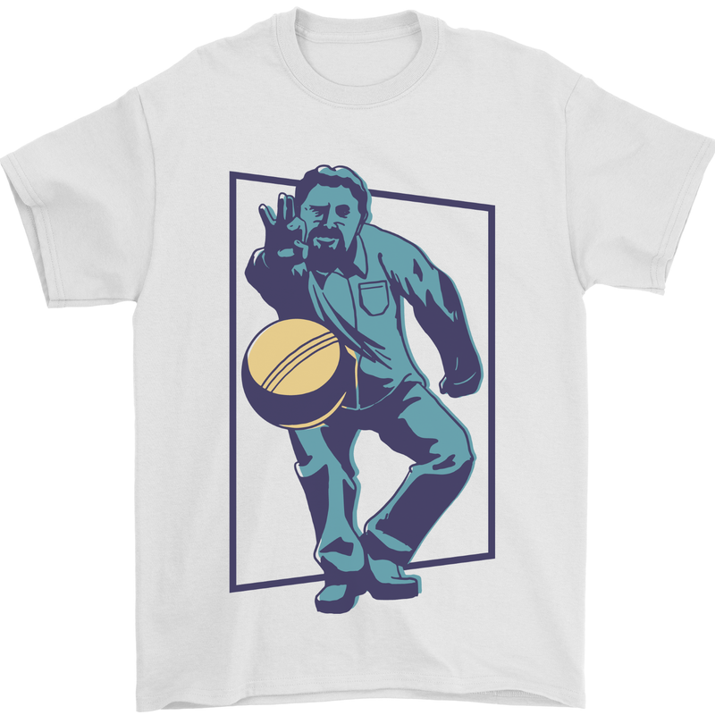 Petanque Player Bowls Boules Mens T-Shirt 100% Cotton White