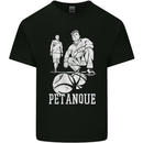 Petanque Players Boules Bowls Mens Cotton T-Shirt Tee Top Black