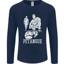 Petanque Players Boules Bowls Mens Long Sleeve T-Shirt Navy Blue