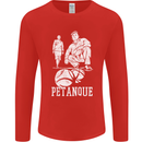 Petanque Players Boules Bowls Mens Long Sleeve T-Shirt Red