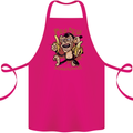 Pew Pew Bananafakas Bananas Monkey Cotton Apron 100% Organic Pink