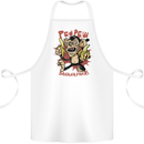 Pew Pew Bananafakas Bananas Monkey Cotton Apron 100% Organic White
