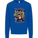 Pew Pew Bananafakas Bananas Monkey Crazy Kids Sweatshirt Jumper Royal Blue