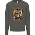 Pew Pew Bananafakas Bananas Monkey Crazy Kids Sweatshirt Jumper Storm Grey