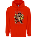 Pew Pew Bananafakas Bananas Monkey Crazy Mens 80% Cotton Hoodie Bright Red