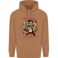 Pew Pew Bananafakas Bananas Monkey Crazy Mens 80% Cotton Hoodie Caramel Latte