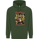 Pew Pew Bananafakas Bananas Monkey Crazy Mens 80% Cotton Hoodie Forest Green