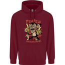 Pew Pew Bananafakas Bananas Monkey Crazy Mens 80% Cotton Hoodie Maroon